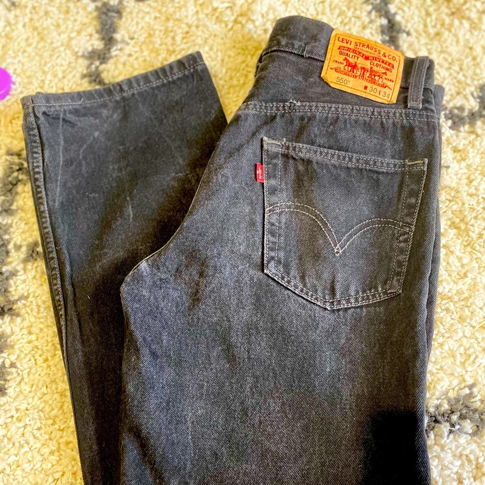 VTG Highrise Black Levi’s 550s 30/34